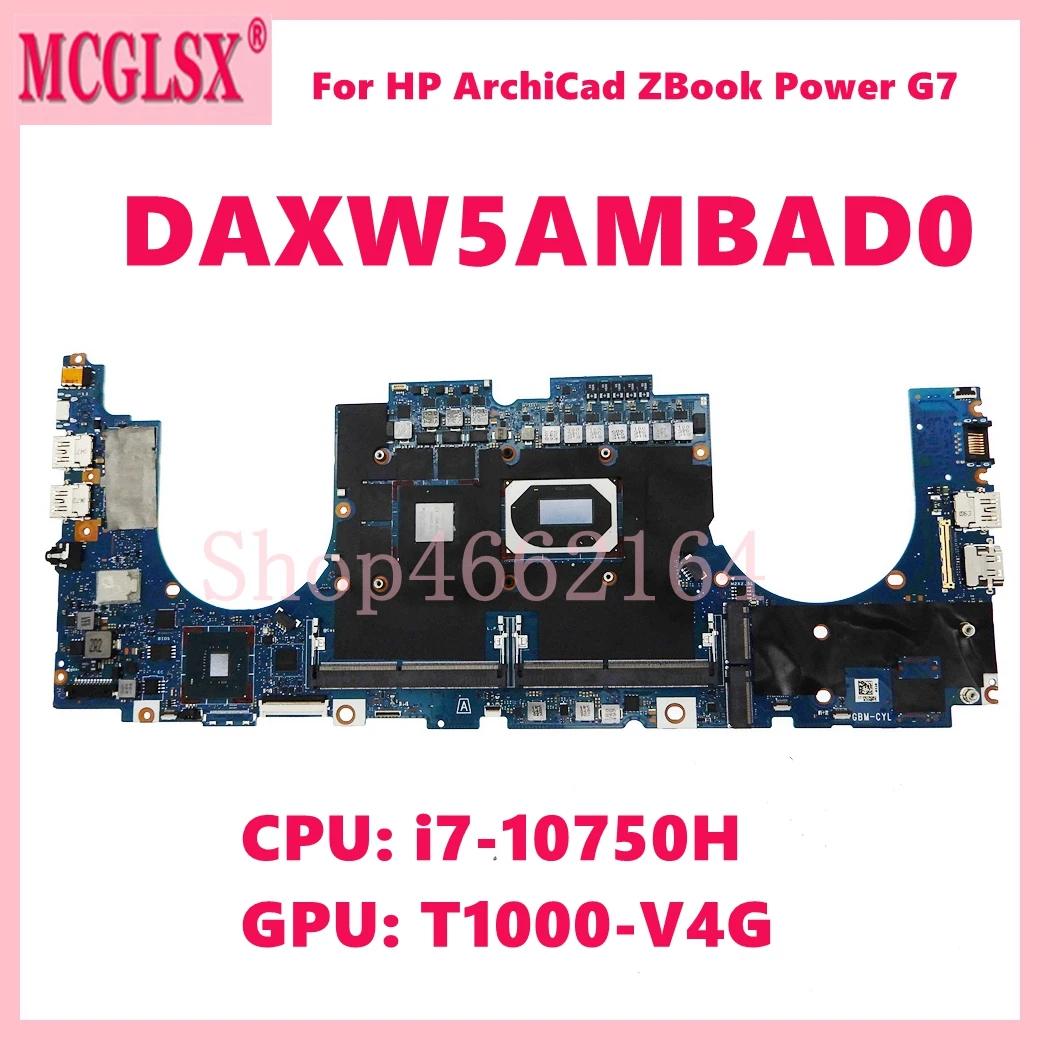 HP ArchiCad ZBook Ŀ G7 Ʈ  i7-10750H CPU T1000-V4G GPU Ʈ κ, DAXW5AMBAD0